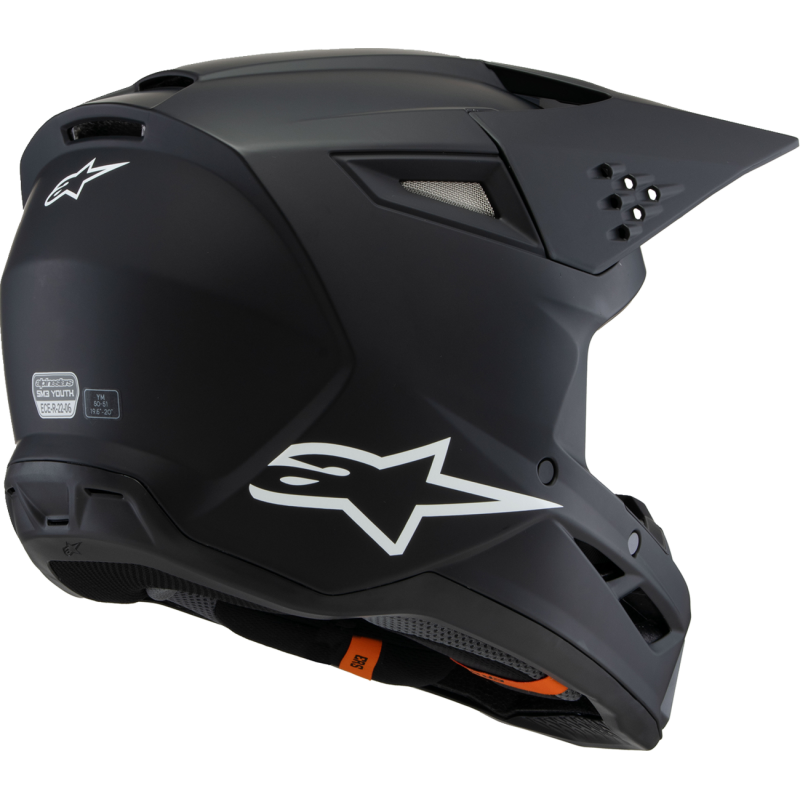 Thumbnail: ALPINESTARS HELMET SM3 YOUTH SOLID MATTE BK S ECE06
