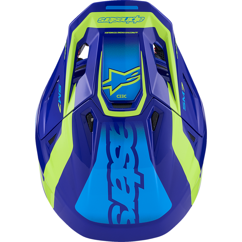 Thumbnail: ALPINESTARS HELMET SM7 DEED BLUE/YEL S