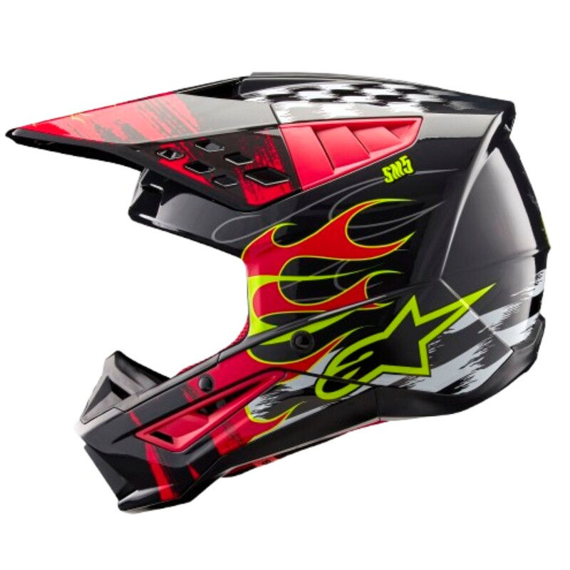 Thumbnail: ALPINESTARS HELMET SM5 RASH GY/RD M