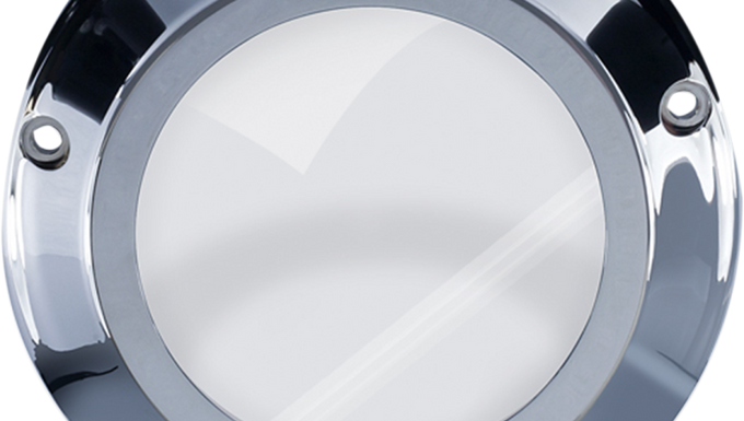 BARNETT 07-18 B/T CLEAR DERBY COVER CHROME