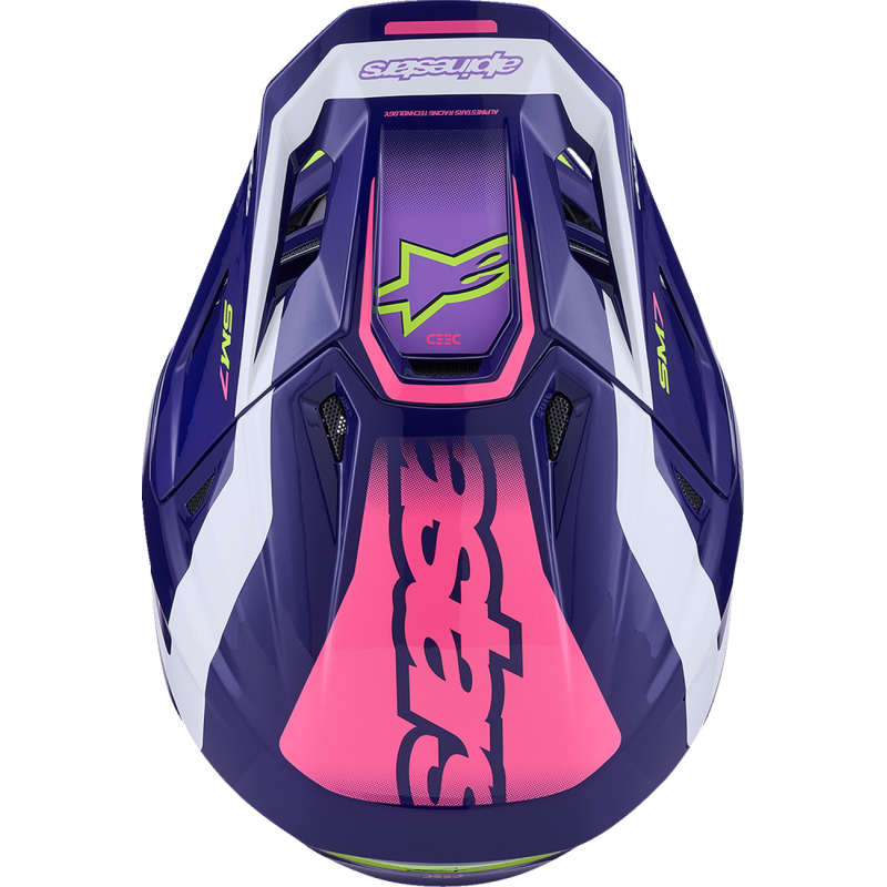 Thumbnail: ALPINESTARS HELMET SM7 DEED PURPLE/PINK L