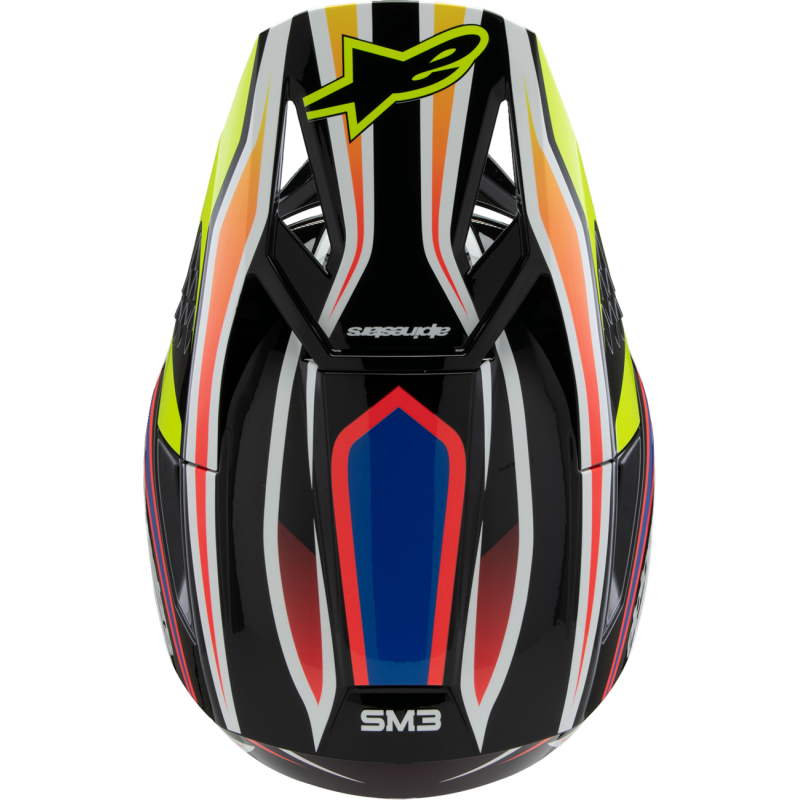 Thumbnail: ALPINESTARS HELMET SM3 YTH WURX B/Y/BL/R M ECE06
