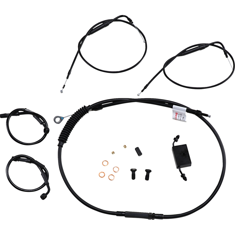 Thumbnail: BURLY BRAND Handlebar Cable and Brake Line Kit - Extended - Sportsters