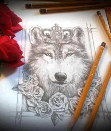 Royal Wolf & Roses