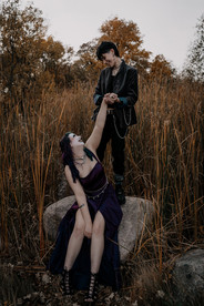 Inclusive edgy couples engagement photography Minnesota