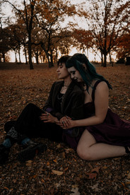 Inclusive edgy couples engagement photography Minnesota