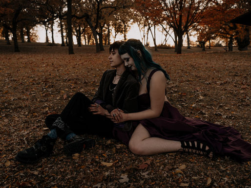 Inclusive edgy couples engagement photography Minnesota