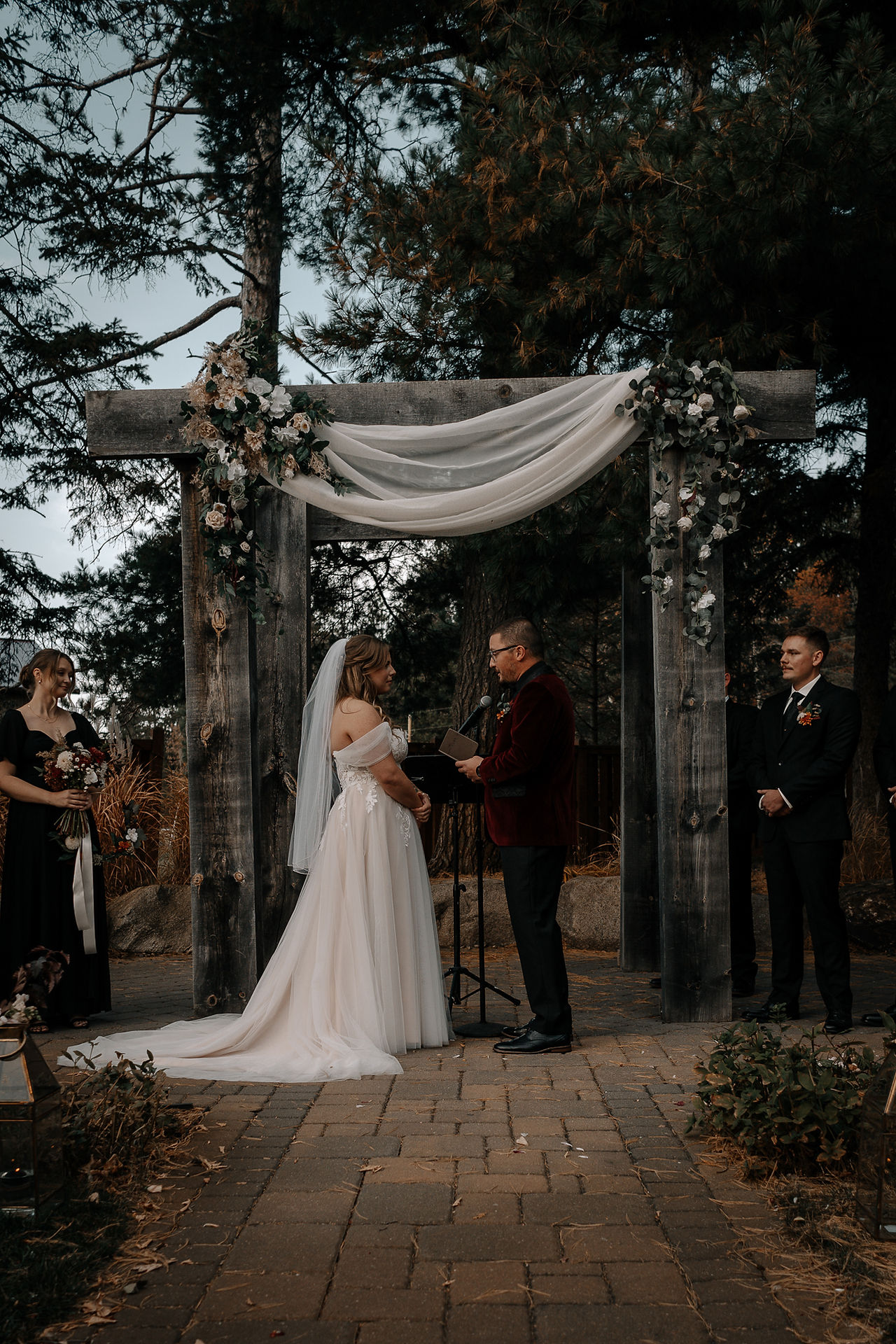 Moody edgy alternative wedding photography in Northern Minnesota