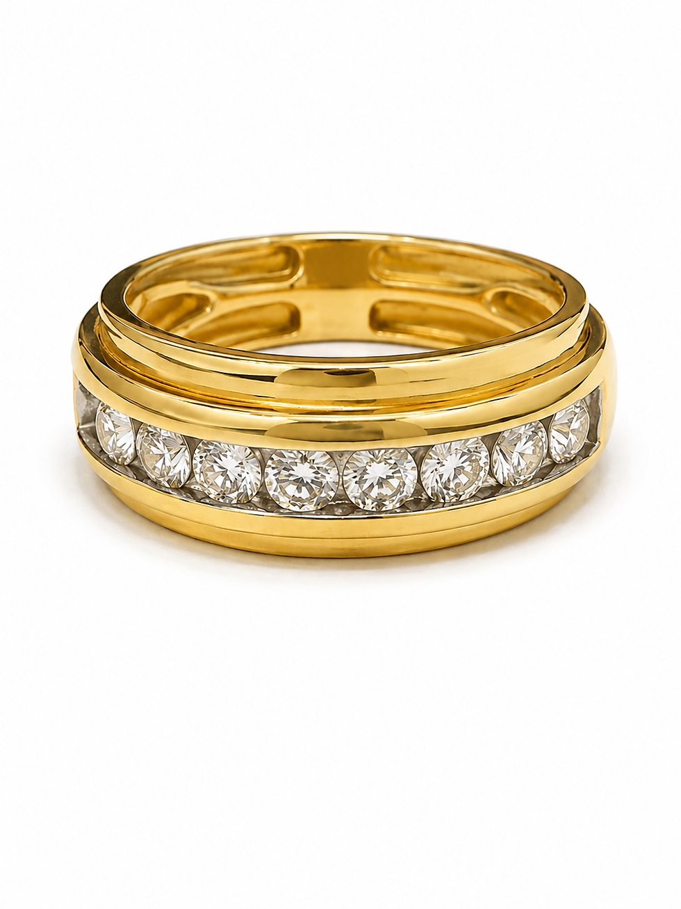 Thumbnail: 14K Yellow Gold Ring with Natural diamond ring 1.00 CT