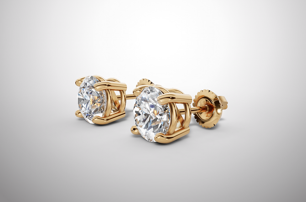 Thumbnail: 14K Gold with Lab Grown Diamond Earring 2.0ctw