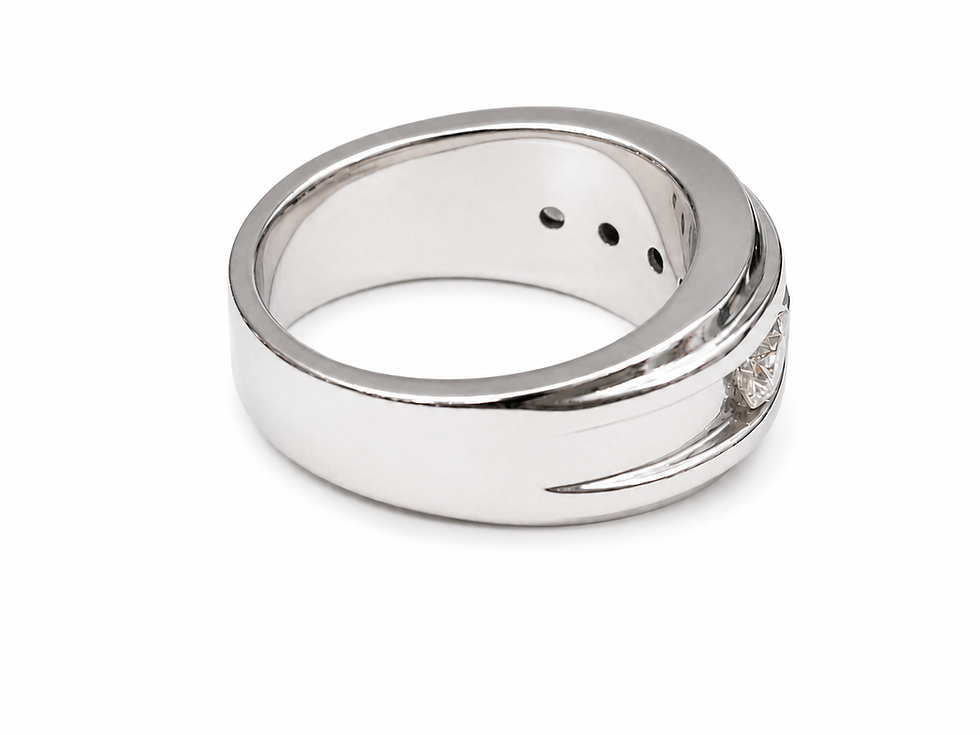 Thumbnail: 14K White Gold with Natural diamond ring 2.00 CT