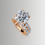 Thumbnail: 14K Gold  9.25 Ct Lab Grown  Diamond Ring , 5.0 Center with 4.25ct Mounting