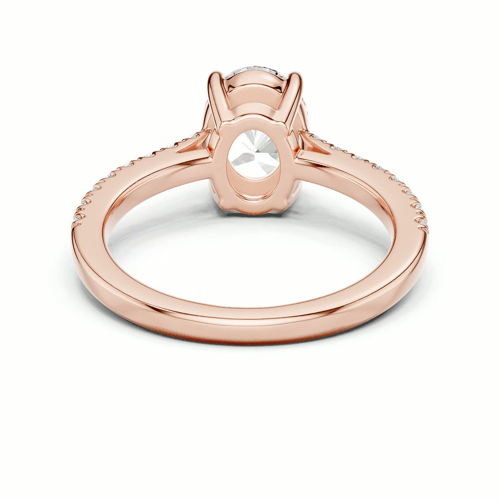 Thumbnail: 360 video of Chloe Oval engagement ring, rose gold