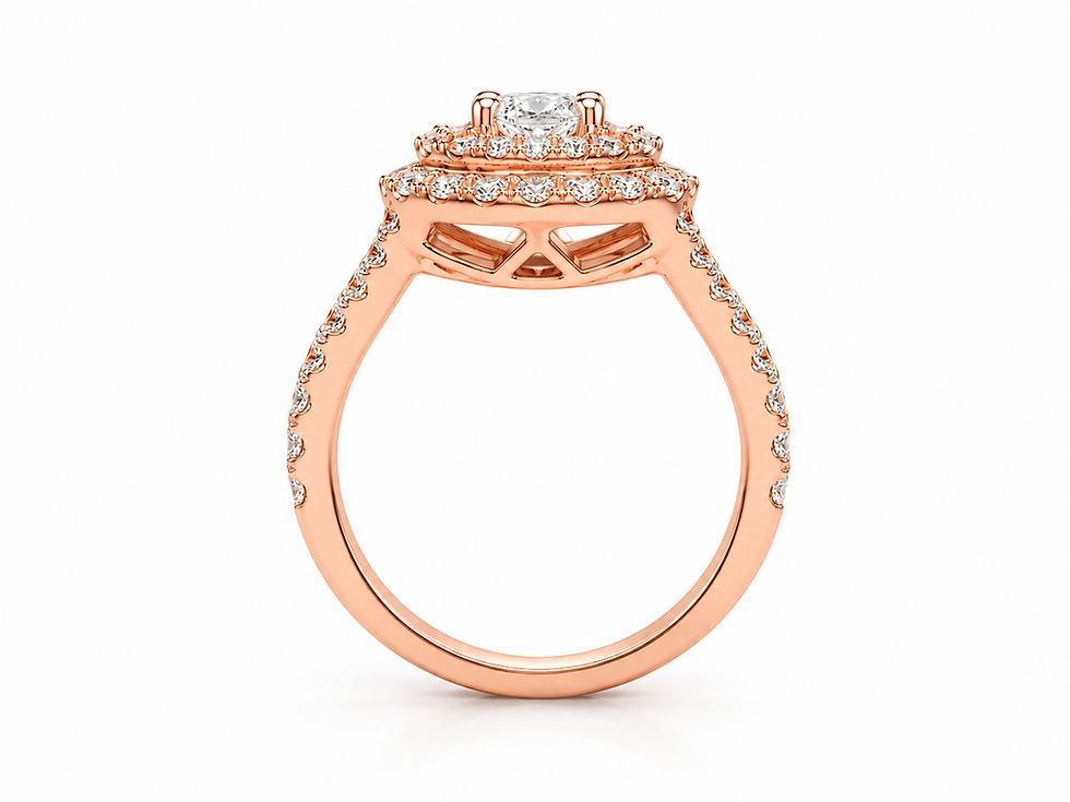 Thumbnail: 14 Karat White Gold Ladies Ring with 1.75 CT of Natural Diamonds