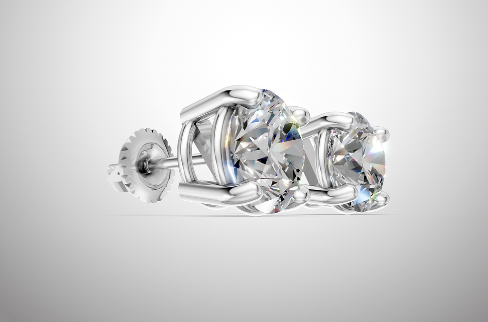 Thumbnail: 14K Gold with Lab Grown Diamond Earring 5.0tcw.