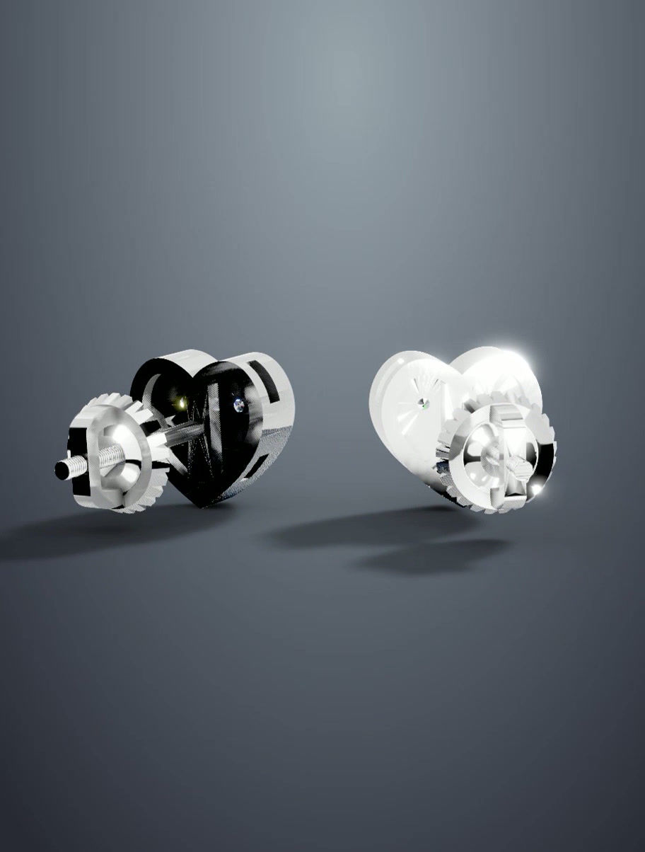 Thumbnail: Sterling Silver with Lab Grown Diamond Earring 0.35ctw