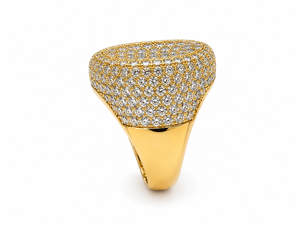 Thumbnail: 14K Yellow Gold Natural diamond ring 6.60 CT