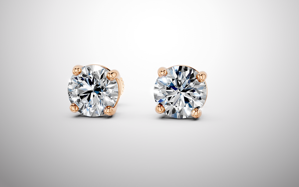 Thumbnail: 14K Gold with Lab Grown Diamond Earring 3.0 ctw