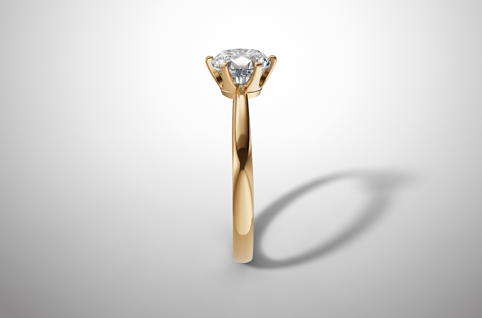 Thumbnail: 14K Gold Lab Grown  Round Diamond Ring 1.50ctw VS-E Clarity