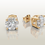 Thumbnail: 3/4 Carat 10K Gold with Lab Grown Diamond Earring