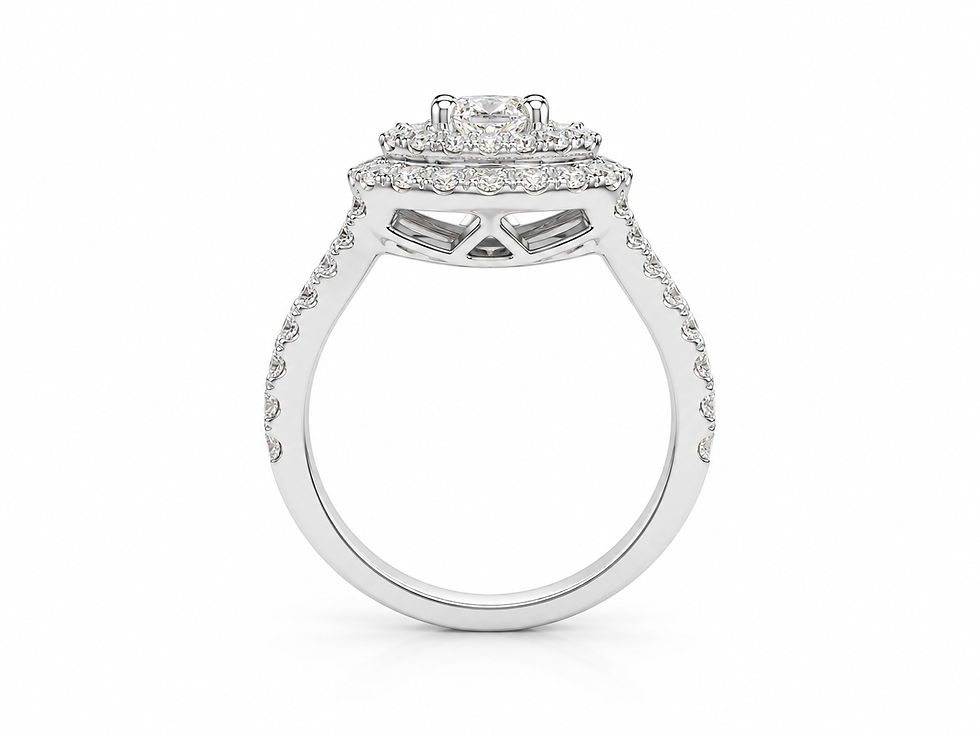 Thumbnail: 14 Karat White Gold Ladies Ring with 1.75CT of Natural Diamonds