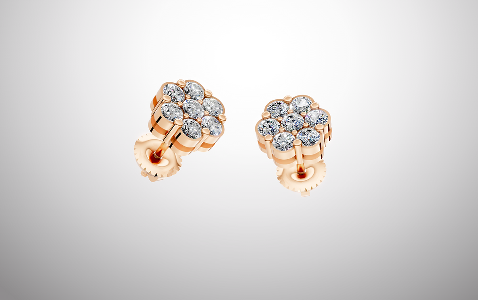 Thumbnail: 14K Gold with Lab Grown Diamond Earring 0.50ctw