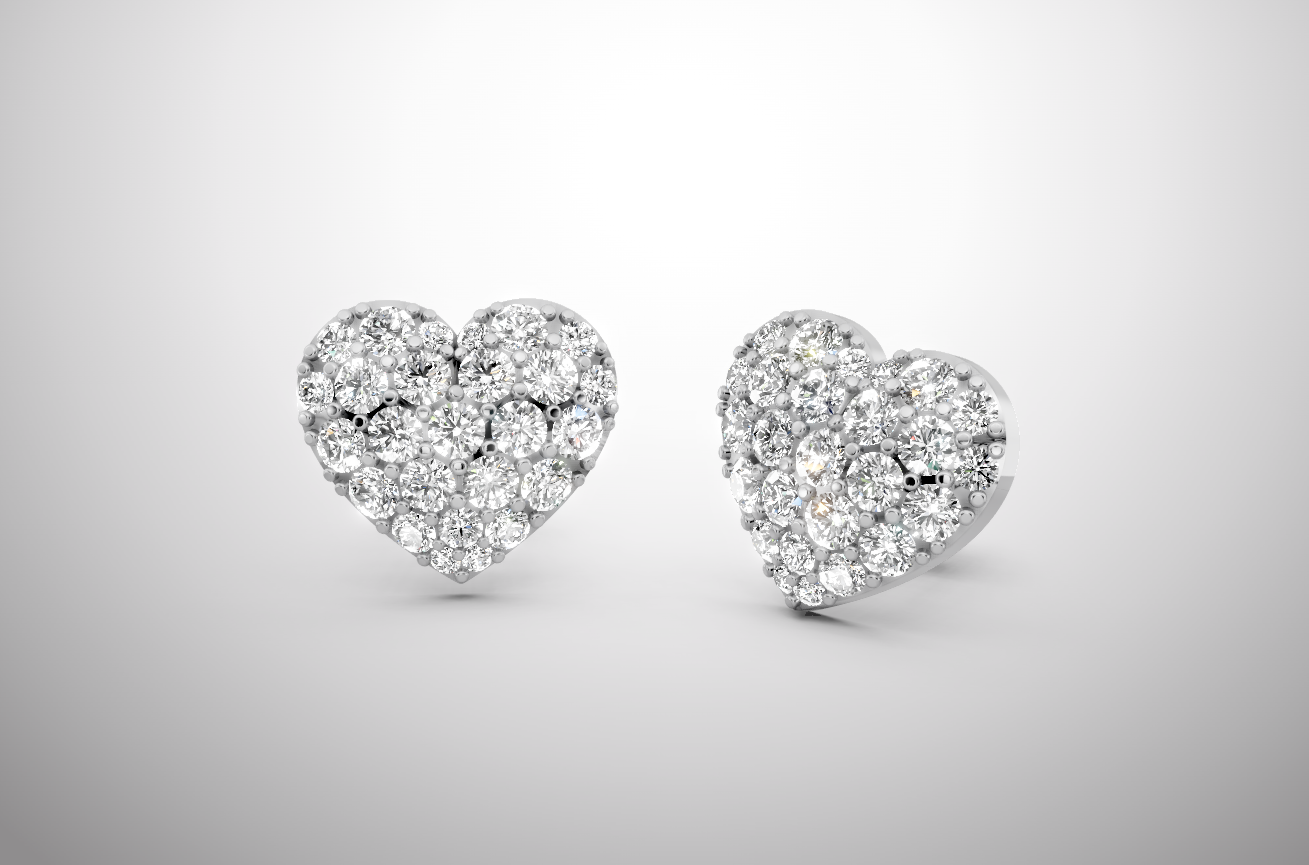 10K  Gold with Lab Grown Diamond 1.0ctw Earring