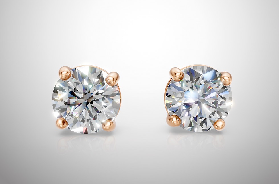Thumbnail: 14K Gold with Lab Grown Diamond Earring 5.0tcw.