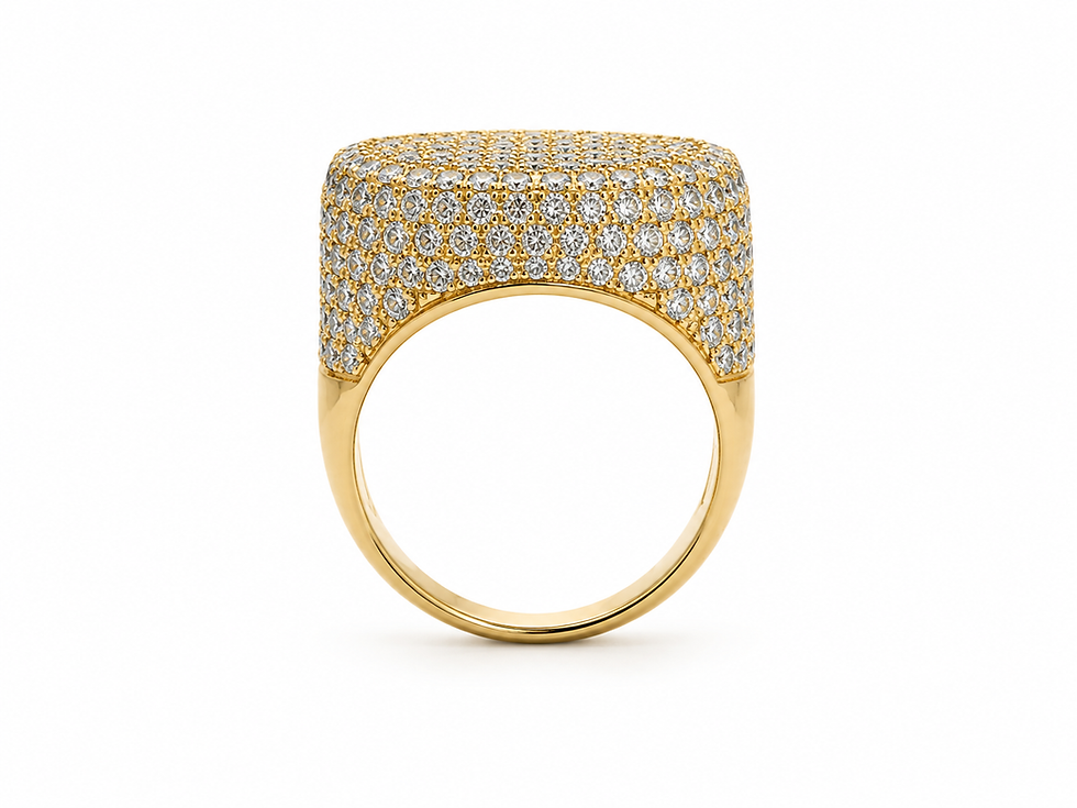 Thumbnail: 14K Yellow Gold Natural diamond ring 6.60 CT