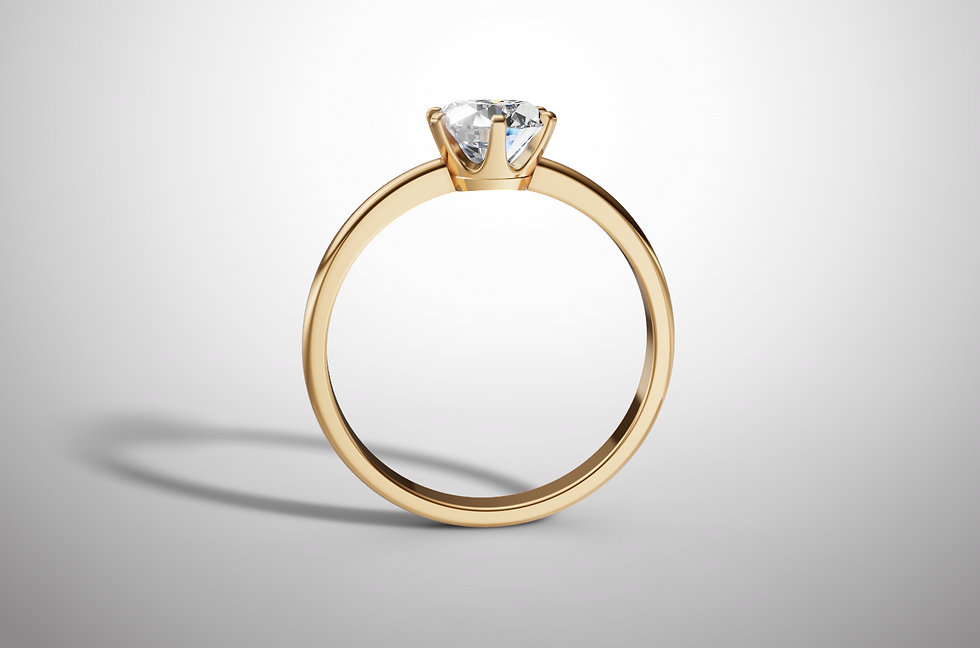 Thumbnail: 14K Gold Lab Grown  Round Diamond Ring 1.50ctw VS-E Clarity