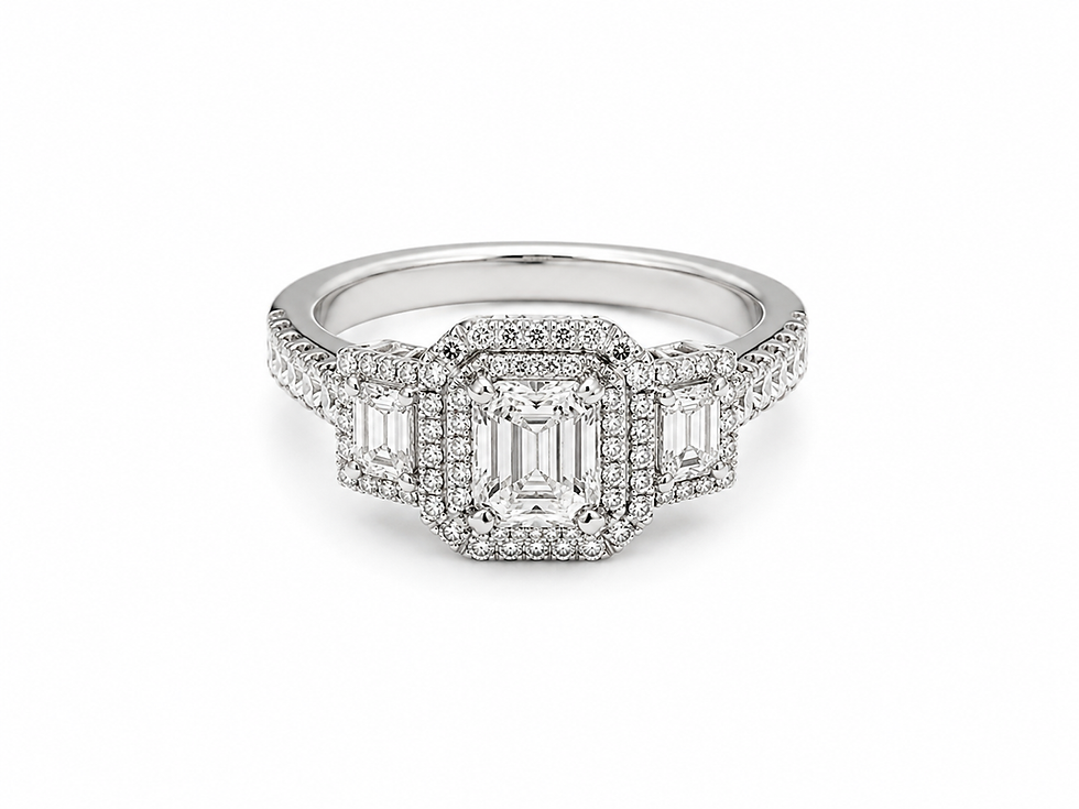 Thumbnail: 14K Gold Ladies Ring with 1.49 CT of Natural Diamonds