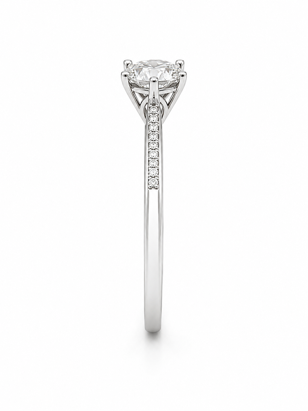 Thumbnail: 14 Karat White Gold Ladies Ring with 0.47 CT of Natural Diamonds