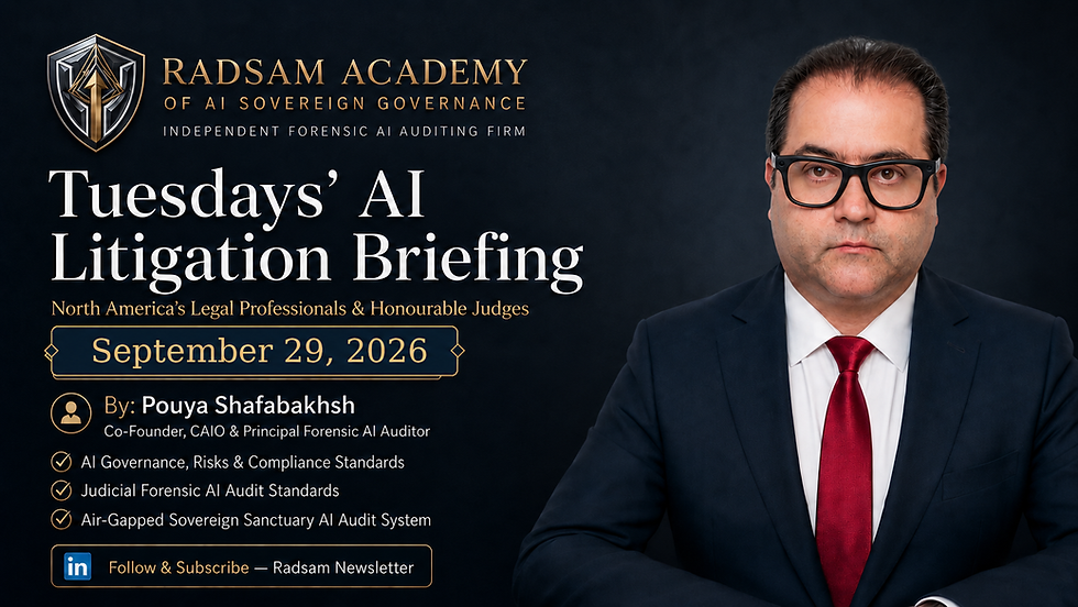AI Litigation Briefing | September 29, 2026 | Radsam Academy of AI