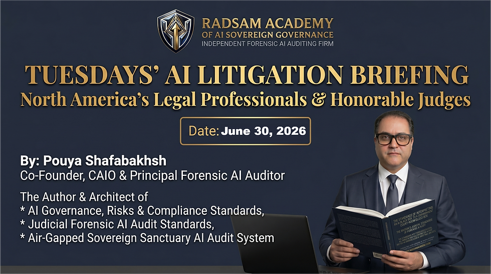 Radsam's Tuesdays AI litigation briefing for legal professionals, top-tier lawyers and honorable judges — June 30, 2026