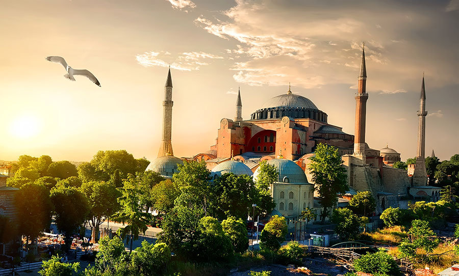 Üç Boyutlu Özel Tasarım Duvar Kağıtları Dini Ayasofya Duvar Kağıtları
