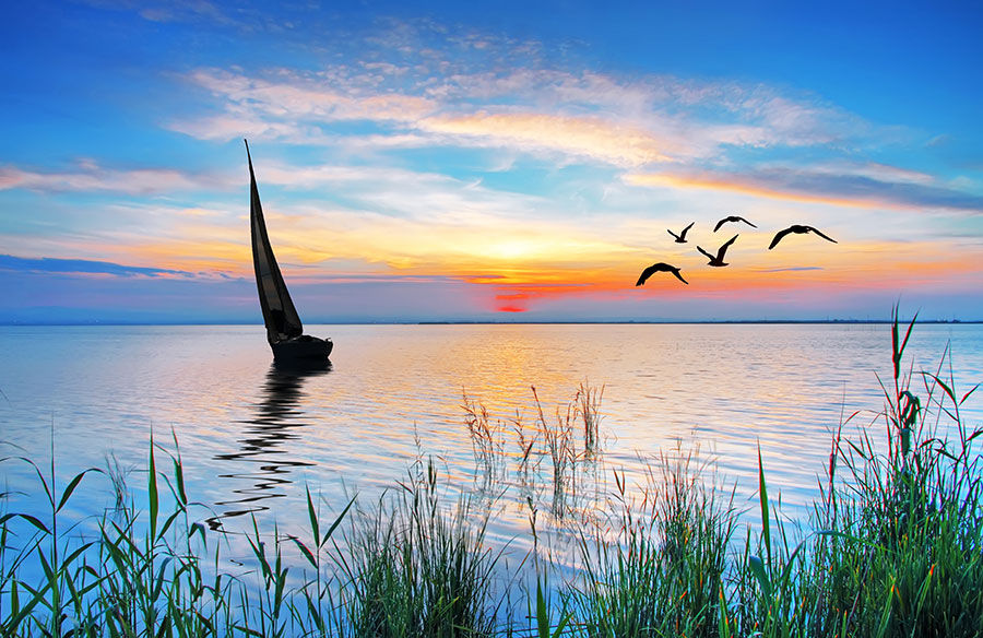 Yelkenli Tekne Duvar Kağıtları | En Ucuz 3 Boyutlu Tekne Duvar Kağıtları