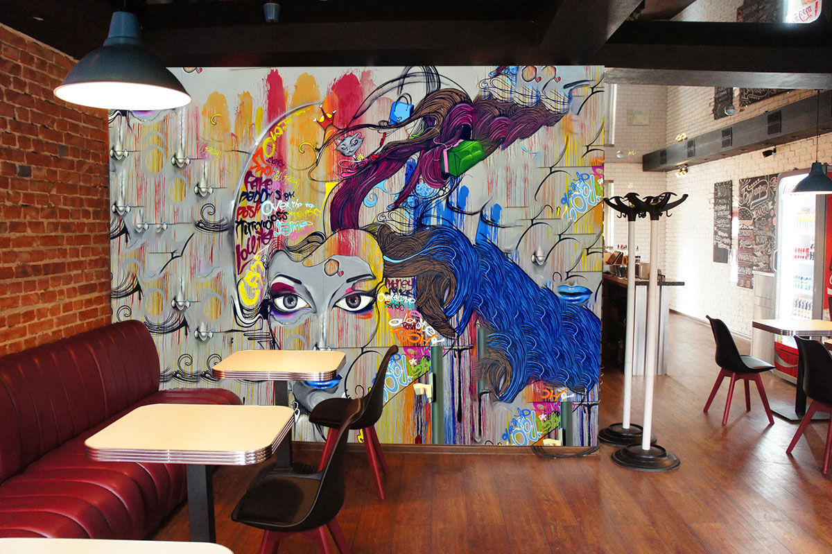 Sokak Sanatı Duvarları Duvar Kağıtları | Modern Sanat Cafe Duvar Kağıtları
