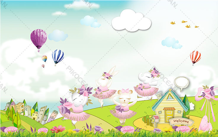 Kabartmalı Bebek Odası Duvar Kağıtları | Üç Boyutlu Çocuk Odası Duvar Kağıdı