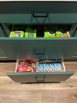 Organized snack drawers