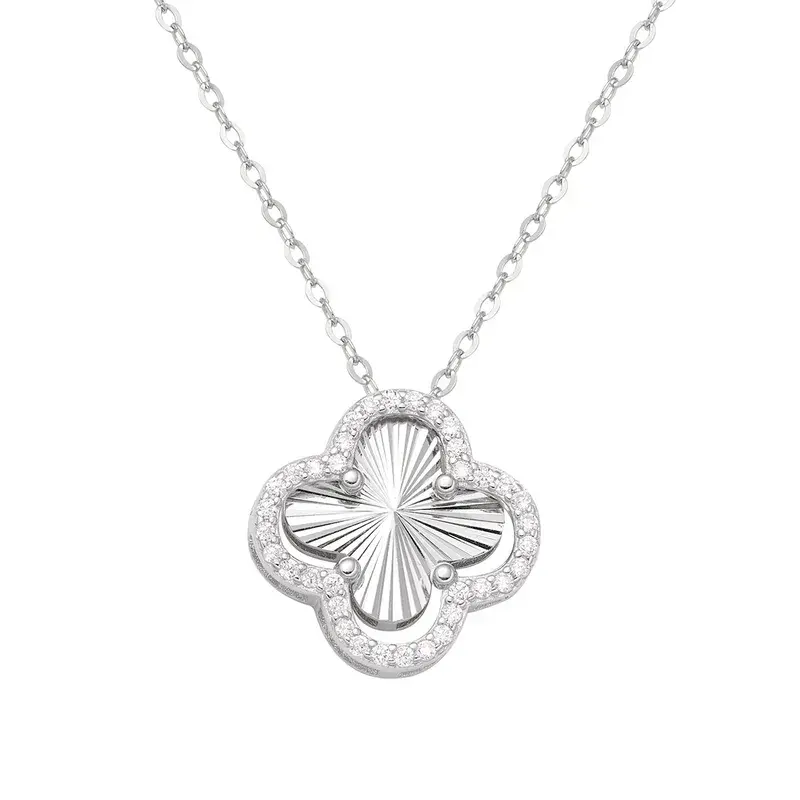 Cadena Flor Trebol Silver