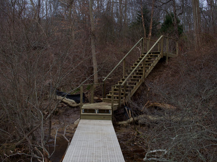 Completed set of stairs and a Helical Pier