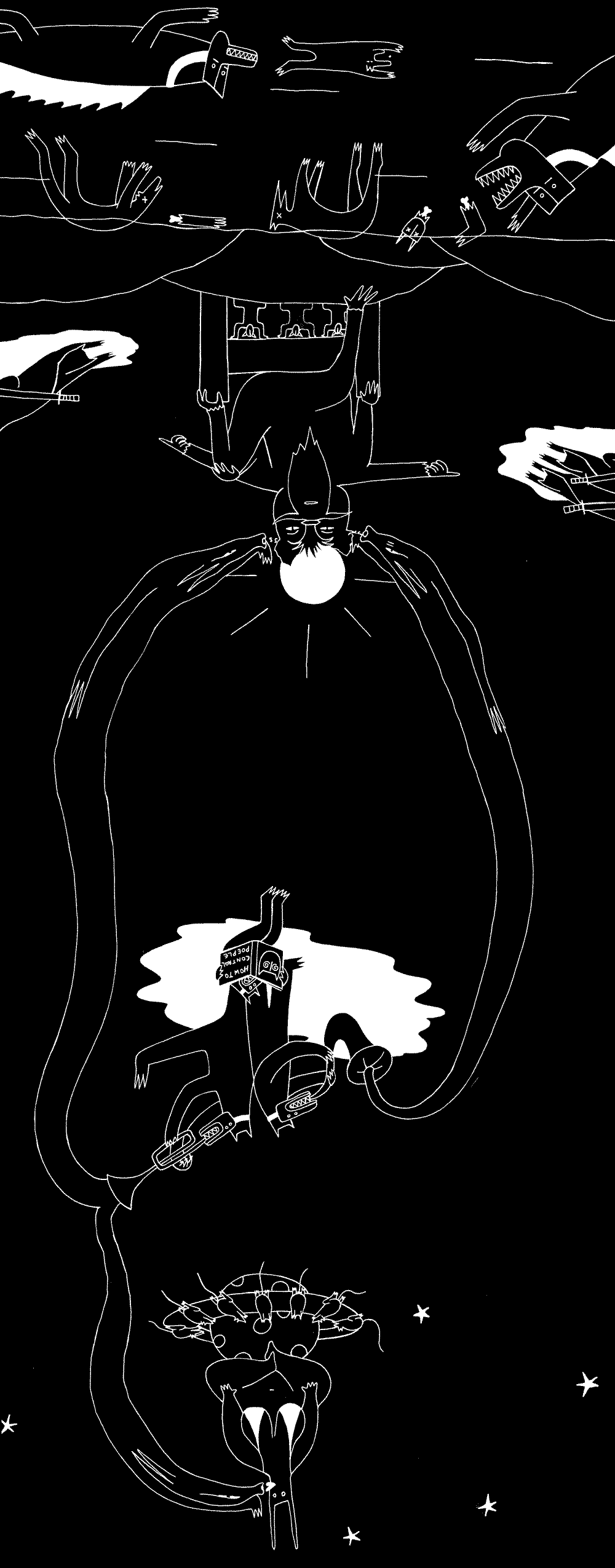 sentenza / noir et blanc / trait / narcoleptique