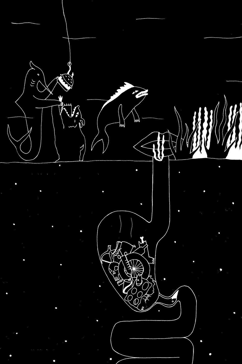 sentenza / noir et blanc / trait / narcoleptique