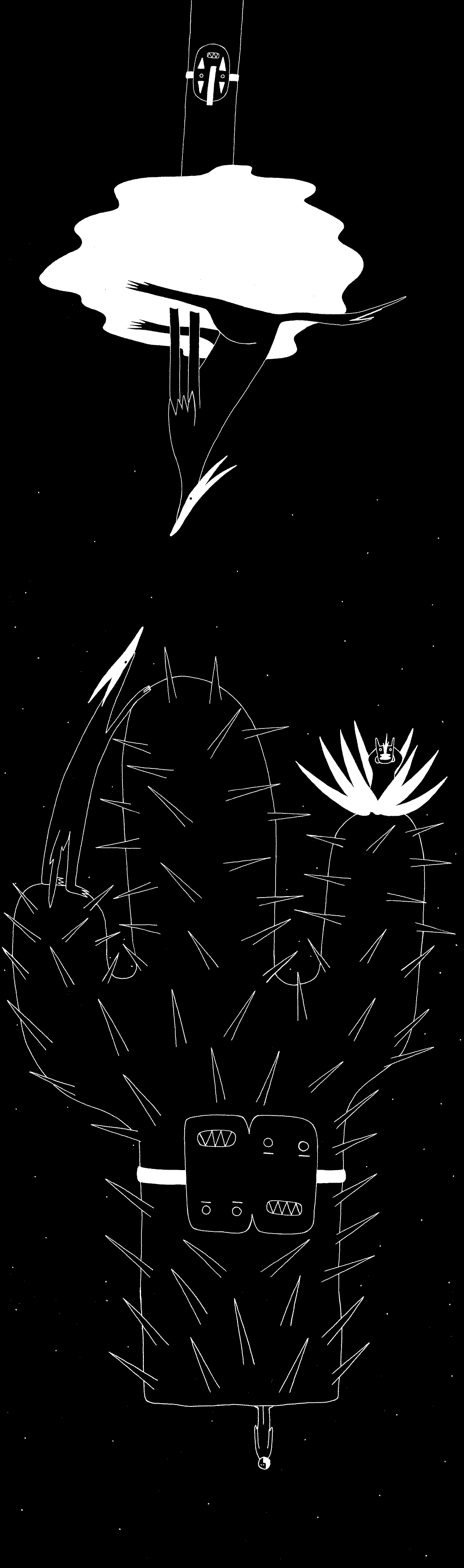 sentenza / noir et blanc / trait / narcoleptique