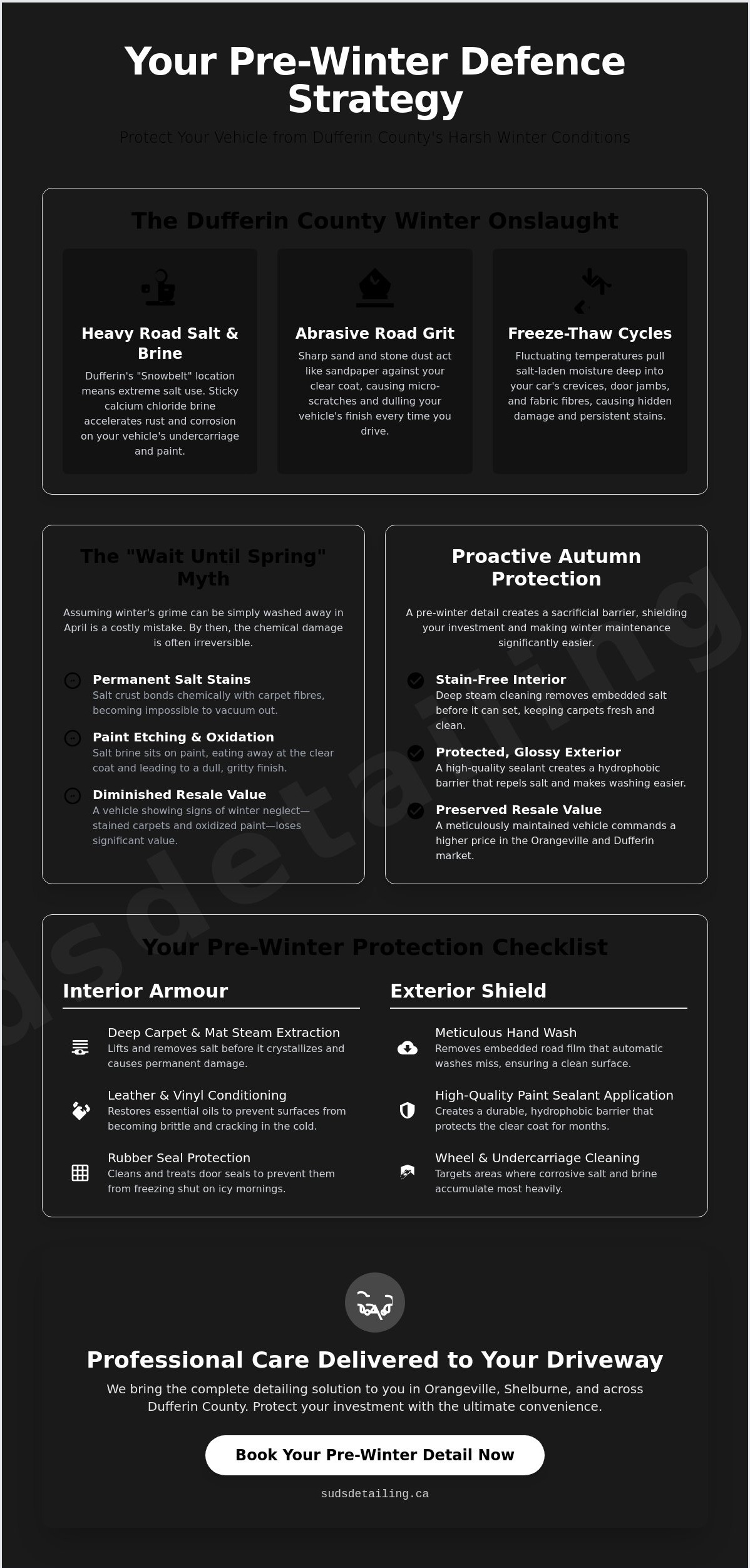 Pre-winter car detailing dufferin county