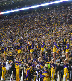 LSUcheerleadersonshoulders