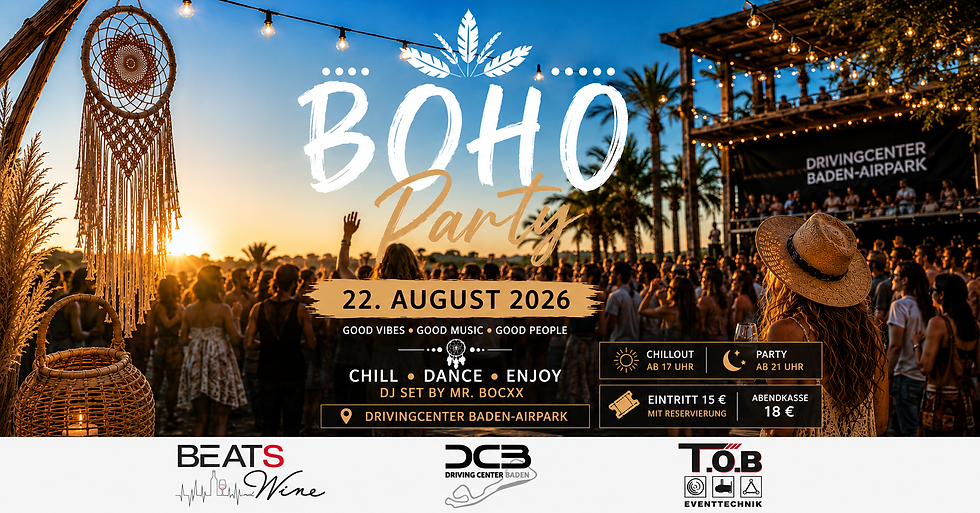 BEATS AND WINE BOHO PARTY