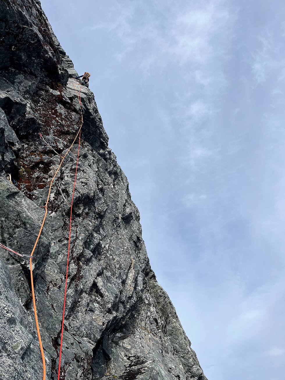 One of the grade 18 pitches on the upper buttress