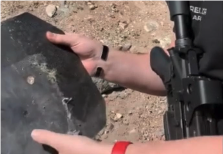Penetrated tactical armour plate 