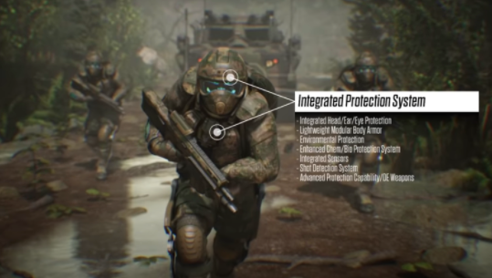 Integrated protection system- Soldier running 